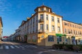 Karlino, zachodniopomorskie / Poland Ã¢â¬â December, 05, 2019: Buildings in a small town in Central Europe. Old tenements in a small