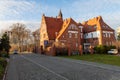 Karlino, zachodniopomorskie / Poland Ã¢â¬â December, 05, 2019: Police building in a small town. Old tenement house in the center of