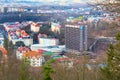 Karlovy Vary aerial panorama view, Czech Republic Royalty Free Stock Photo