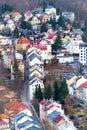 Karlovy Vary aerial panorama view, Czech Republic Royalty Free Stock Photo