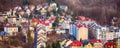 Karlovy Vary aerial panorama view, Czech Republic Royalty Free Stock Photo