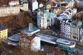 Karlovy Vary aerial panorama view, Czech Republic Royalty Free Stock Photo