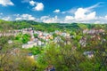 Top aerial panoramic view of Karlovy Vary Royalty Free Stock Photo