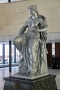 Karlovy Vary, Czech Republic - August 10, 2023: Monument to Hygieia, a goddess of health in Greek mythology, located in Geyser