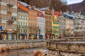 Oldtown Karlovy Vary winter morning walk