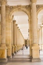 KARLOVY VARY, CZECH REPUBLIC - JUNE 13, 2017: Mill colonnade Mlynska kolonada in Karlovy Vary, Czech Republic. Royalty Free Stock Photo