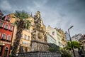 Karlovy Vary, Czech Republic, May 9, 2019: Holy Trinity Column near Market Colonnade Royalty Free Stock Photo