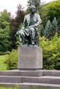 Bedrich Smetana statue in spa town Karlovy Vary, West Bohemia, Czech republic.