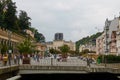 Karlovy Vary, Czech Republic - September 27, 2021 - the Mill Colonnade in the late summer afternoon