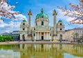 Karlskirche church in spring, Vienna, Austria Royalty Free Stock Photo