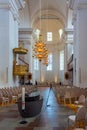 Karlskrona, Sweden, July 14, 2022: Interior of Frederik church i