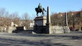 Karlsplatz, historic square with equestrian statue of Kaiser Wilhelm I, Stuttgart, Germany