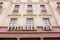 Karlsruhe Ettlinger Tor Shopping Center Letters Closeup Exterior