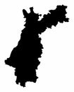 Karlsruhe Region silhouette map