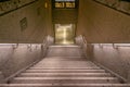 Karlsruhe, subway station Marktplatz-Kaiserstrasse. Stairs into the new streetcar tunnel.