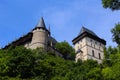 Karlstein castle in the middle of the woods