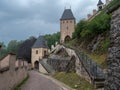 Entrance to Karlstejn Castle with First Gate and Vorsilska Tower