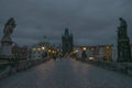 Karluv Most in Prague. At dawn Royalty Free Stock Photo