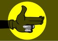 Karma concept: finger gun to mimic a handgun