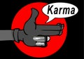 Karma concept: finger gun to mimic a handgun