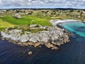 Karmoy island drone view, Norway Royalty Free Stock Photo