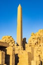 Obelisk of Queen Hatshepsut at the Karnak Temple complex in Luxor Royalty Free Stock Photo