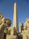 Karnak Obelisk stone temple carving Royalty Free Stock Photo