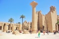 Karnak temple with ancient column background in Egypt