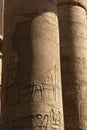 Karnak Temple, complex of Amun-Re. Great Hypostyle Hall. Royalty Free Stock Photo