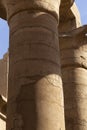 Karnak Temple, complex of Amun-Re. Great Hypostyle Hall. Royalty Free Stock Photo