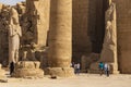 Karnak Temple, complex of Amun-Re. Statues of Ramses II and Nefertiti