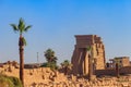 Karnak Temple Complex, commonly known as Karnak comprises a vast mix of decayed temples, chapels, pylons, and other buildings Royalty Free Stock Photo