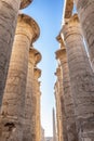 The Karnak Temple Complex, commonly known as Karnak, comprises a vast mix of decayed temples, chapels, pylons, and other buildings Royalty Free Stock Photo