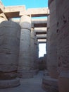 The Karnak Temple Complex  comprises a vast mix of decayed temples, chapels, pylons, and other buildings near Luxor, in Egypt. Royalty Free Stock Photo