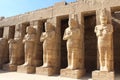 Karnak temple in Luxor statues in row