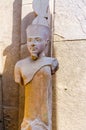 Karnak temple in Luxor, Egypt. Statue of Amun Ra Royalty Free Stock Photo