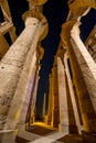 Karnak Temple at night during light show, Luxor, Egypt Royalty Free Stock Photo