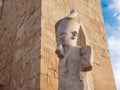 Karnak Temple statue and obelisk detail depicting King Ramses Royalty Free Stock Photo