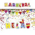 Karneval Helau Confetti Ribbons Royalty Free Stock Photo