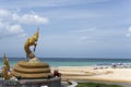 Karon beach naga statue landmark phuket thailand Royalty Free Stock Photo