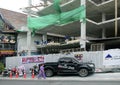 KARON VILLAGE, PHUKET, THAILAND - JUNE 25, 2019: Unidentified construction workers on a building site