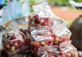 Karonda Fruit in pack, prepared for sale in the market,blur background