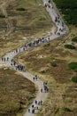 hiking trail to Snezhka Mountain. Karkonosz, Poland Royalty Free Stock Photo