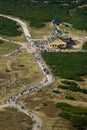 hiking trail to Snezhka Mountain. Karkonosz, Poland Royalty Free Stock Photo