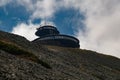 High Mountain Meteorological Observatory building at the peak of Snezka Royalty Free Stock Photo