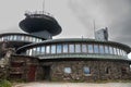 High Mountain Meteorological Observatory building at the peak of Snezka Royalty Free Stock Photo