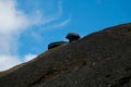 High Mountain Meteorological Observatory building at the peak of Snezka. Poland Royalty Free Stock Photo