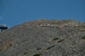 High Mountain Meteorological Observatory building at the peak of Snezka Royalty Free Stock Photo