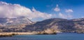 Karpathos Island landscape panorama Royalty Free Stock Photo