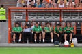 Karpaty soccer team players and their coach Royalty Free Stock Photo